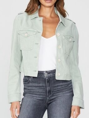 Paige Cropped Pacey Jacket Vintage Salty Sea Size Large NWT